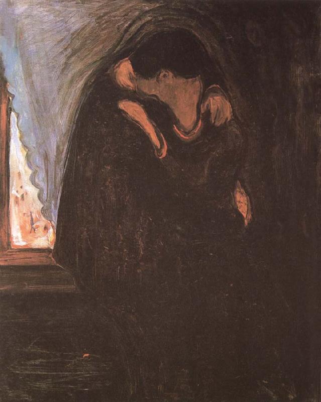 Edvard Munch Kiss oil painting image